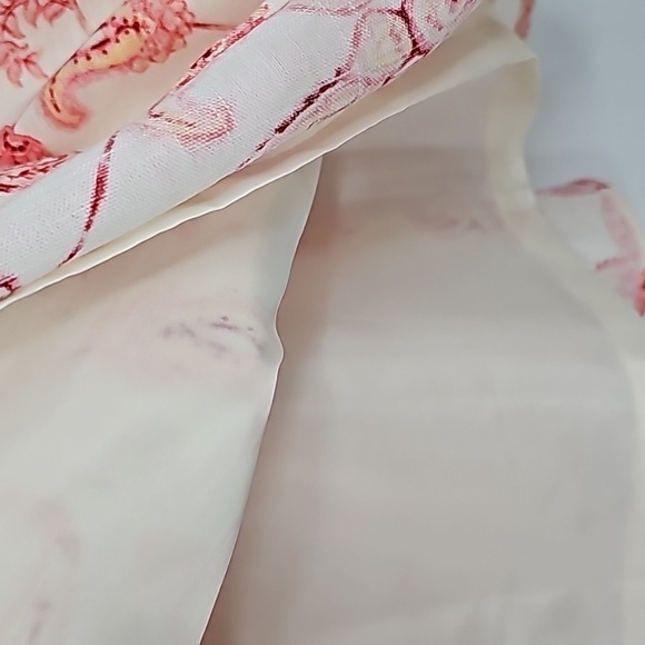 Express Layered Circle Mini Skirt Linen Blend Paisley Print Cottagecore - Picture 10 of 16